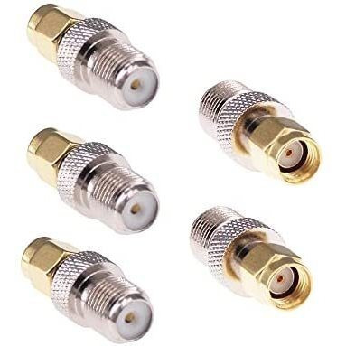 Conector Rfaha 5 Pzs Rp-sma Macho A F Hembra -dorado