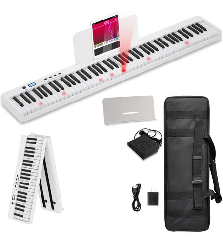 Teclado Piano Plegable Eléctrico 88 Teclas Midi Funda Calida