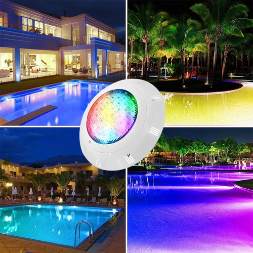 Lámpara Led Sumergible Con Transformador P Iluminar Alberca Roleadro