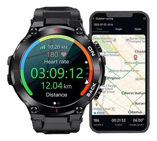 Relojes Inteligente 5atm Gps Hombres Impermeable Smart Watch