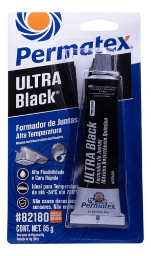 Cola Silicone Alta Temperatura Permatex Ultra Black 95g