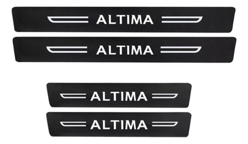 4 Stickers Protección Para Estribos Nissan Altima Carbono