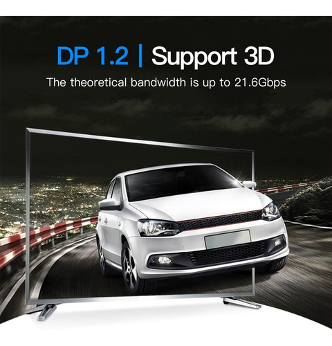 Cable Display Port Vention Video 4k Full Hd 1080p 1m 10 Pzas