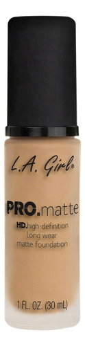 Base De Maquillaje Líquida L.a. Girl Pro Pro Matte Caramel
