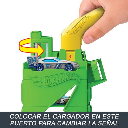 Pista Hot Wheels Gasolinera Estacion De Combustible Verde Y Naranja