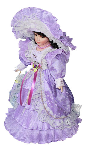Muñeca De Cerámica Con Vestido, Colección De Púrpura