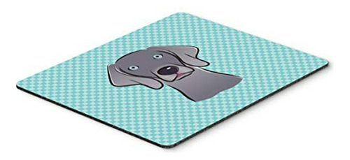 Mouse Pad Weimaraner Azul Cuadros, Oficina Casa Gaming