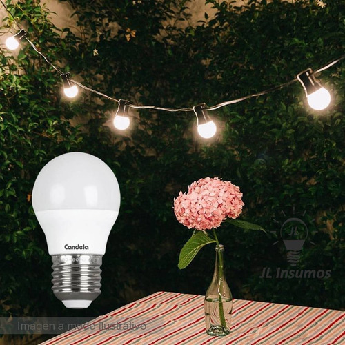 Imagen 4 de 4 de Guirnalda 10mts Blanco + 15 Lamparas Led Gota 5w