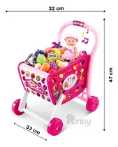 Comprar Coche De Compras Para Chicos En Rosado Y+gift Miniagenda