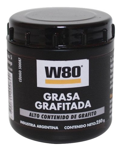 Imagen 1 de 8 de Lubricante Grasa W80 Profesional Grafitada 250 Gramos