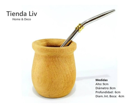 Imagen 3 de 5 de Mate Madera Para Pintar 10 Unidades Modelo Bocon