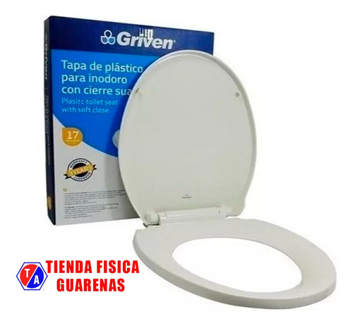 Asiento Tapa W(c Blanco Elongada Alargada Griven 