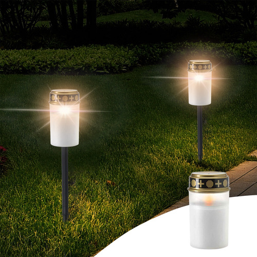 Lámpara Solar Para Tumba: Vela Solar Led Para Tumba Con Tapa