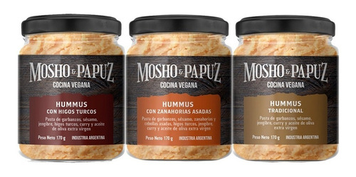 Combo 3 Variedades Hummus Mosho