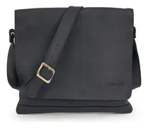 Comprar Morral Bandolera Cuero Unisex Briganti Correa - Acc60886 Color Azul Diseño De La Tela Liso