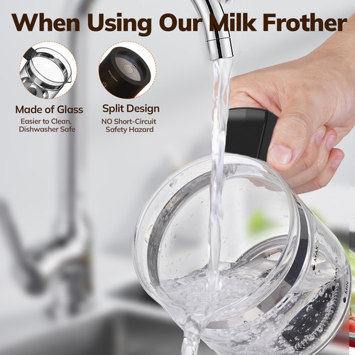 Espumador Eléctrico De Leche 500 Ml, 4 Funciones