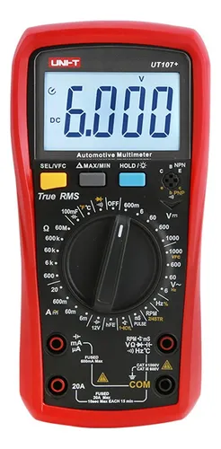 Uni-t Multímetro Tester Automotriz Profesional Ut107+ Rms