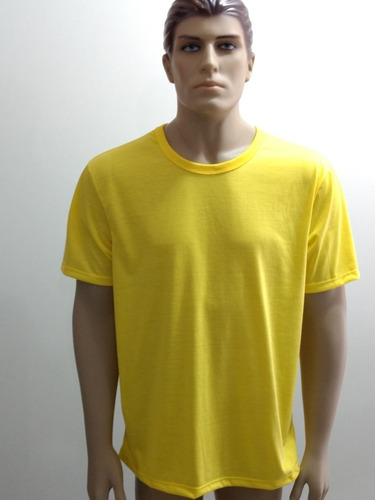 10 Camisetas 100% Poliéster Amarelo Canário Sublimação 