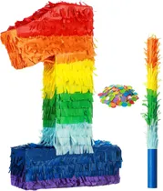 Comprar Piñata Con Números Arcoíris, Piñata Con Números Multicolores