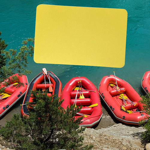 4 Parche De Reparación De Botes Inflables, Amarillo