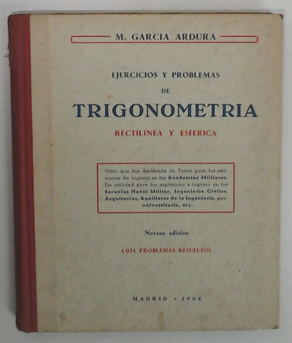 Ejercicios Y Problemas De Trigonometria  - Ardura Garcia, M