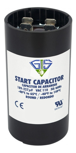 Capacitador De Arranque 110v 189 A 227 Mfd