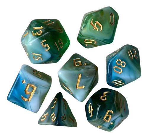 7x Polyhedral Dice Casino Accesorios Para Familias De Juegos