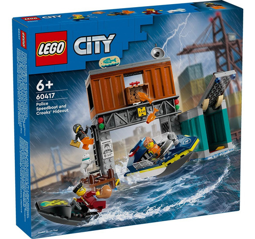 Lego City Lancha De Policía Y Guarida De Los Ladrones Cantidad de piezas 311
