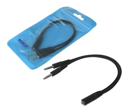 Adaptador 2 P2 Com 1 Entrada P3 P/ Fone De Ouvido Microfone