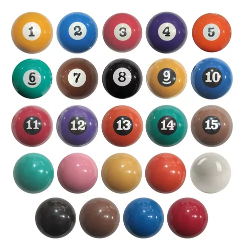 Jogo De Bolas Bilhar Sinuca Snooker 50mm + Bege 54mm