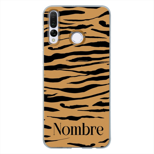Funda Huawei Antigolpes Animal Print Tigre Con Tu Nombre