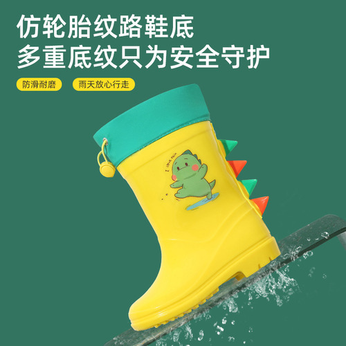 Botas Para Lluvia Niño Dinosaurio Botas De Lluvia Duradero B