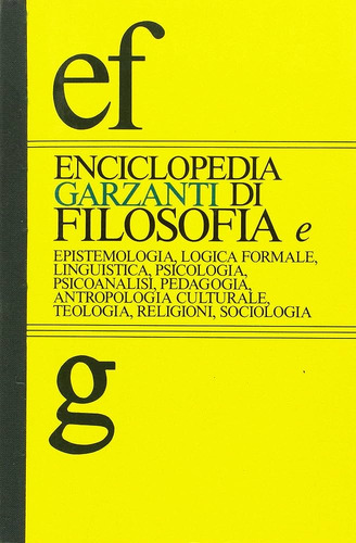 Livro Enciclopedia Di Filosofia - Garzantine [2013]