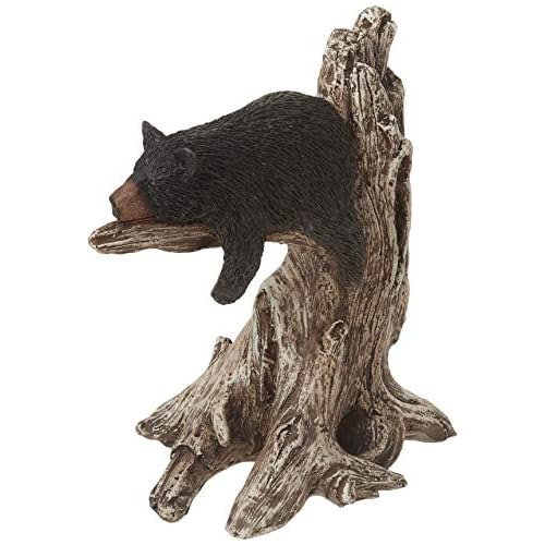 Ss-g-54292 Figura De Oso Negro Durmiendo Rama De Un Ár...