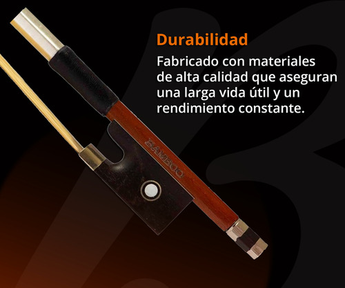 Arco De Violín 4/4 Y 3/4 Con Nuez De Ébano Color Marrón