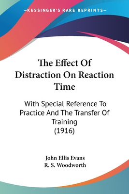 Libro The Effect Of Distraction On Reaction Time: With Sp...