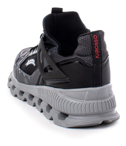 Imagen 5 de 6 de Tenis Para Correr Hombre Karosso Oxford Negro Kn100