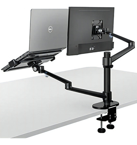 Soporte Para Monitor Y Portatil, 2 En 1, Ajustable, Doble Br