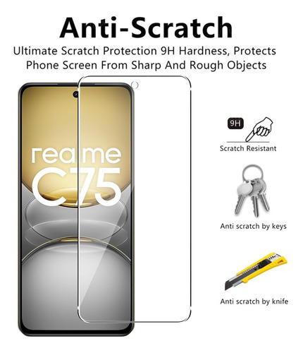 Funda Silicona Tpu Suave Carcasa Para Realme C75 4g+mica Transparente Realme C75 4g/realme 14x 5g