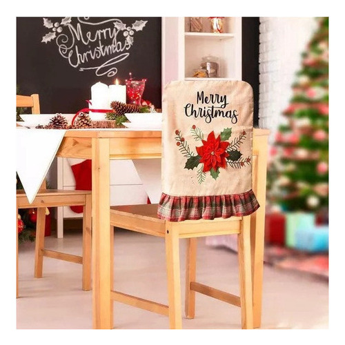 Funda Para Silla De Comedor Con Decoración Navideña De 3 Pie