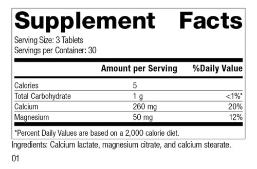 Suplemento De Lactato De Calcio Standard Process 90 Comprimi