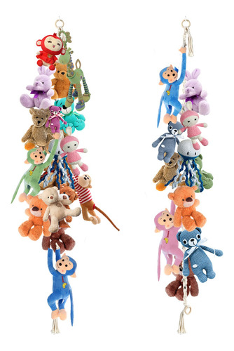 Poilkmni 2 Cadenas De Almacenamiento De Animales De Peluche,