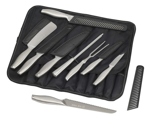 Juego De Cuchillos De Chef De Acero Inoxidable De 10 Piezas/