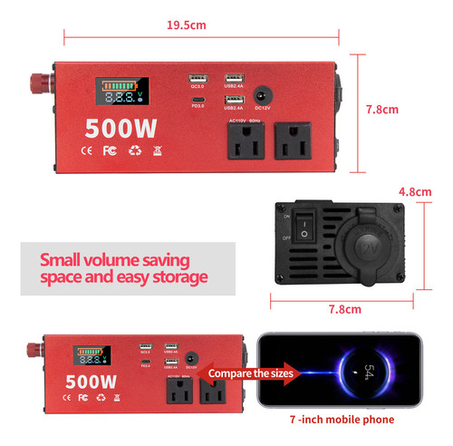 Adaptador De Corriente Usb De 12 V Para Encendedor De Cigarr