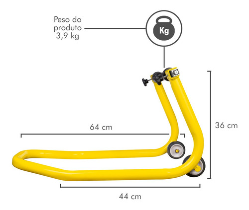 Imagem 4 de 10 de Cavalete Universal Traseiro Moto Falcon Cb 500x Nc 750x