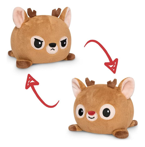 Teeturtle - El Peluche De Reno Reversible Original - Nariz R