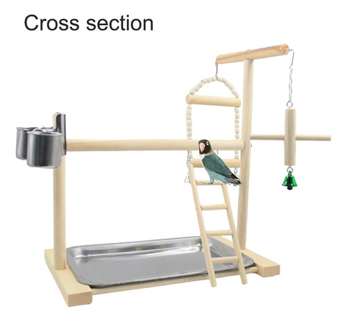 Loro Juego Soporte Pájaro Columpio Escalada Escalera Madera
