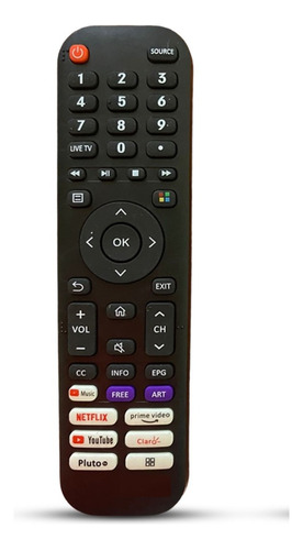 Control Remoto Tv Hisense Smart Tv Modelo En2d30h + Pilas