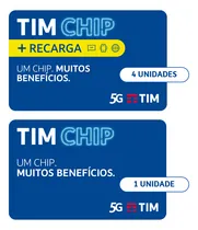 Comprar Tim Chip Kit 5 Unidades: 1 Sem Recarga E 4 Com Recarga