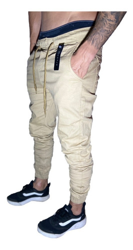 Imagem 2 de 4 de Calças Jeans Camuflada Masculina Jogger Com Punho Elastico